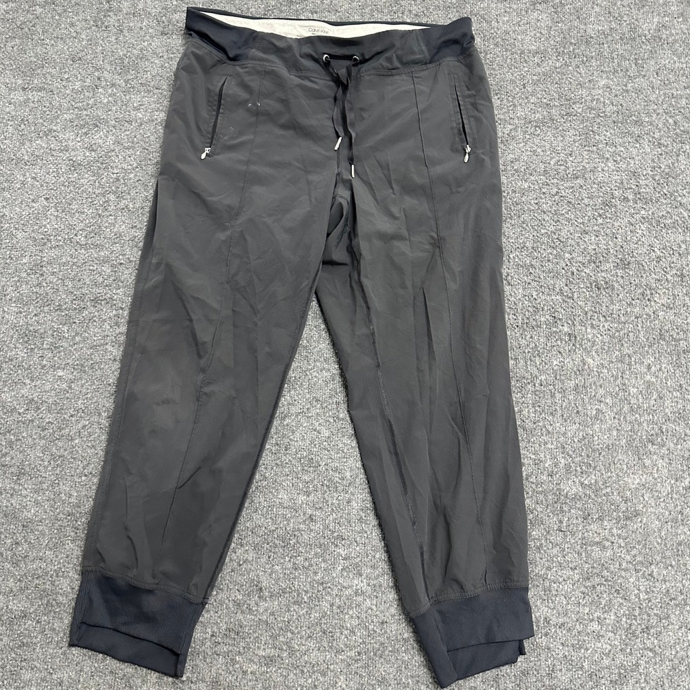 Calvin Klein Joggers Womens Size XL Gray Performance Stretch Athletic Pockets
